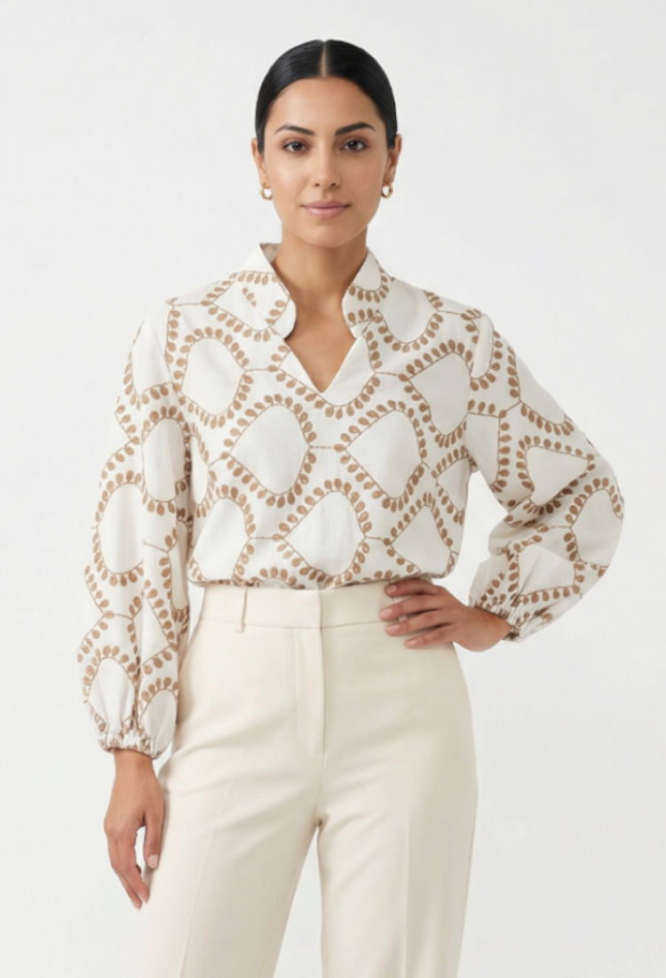 Blusa Blanca Bordada