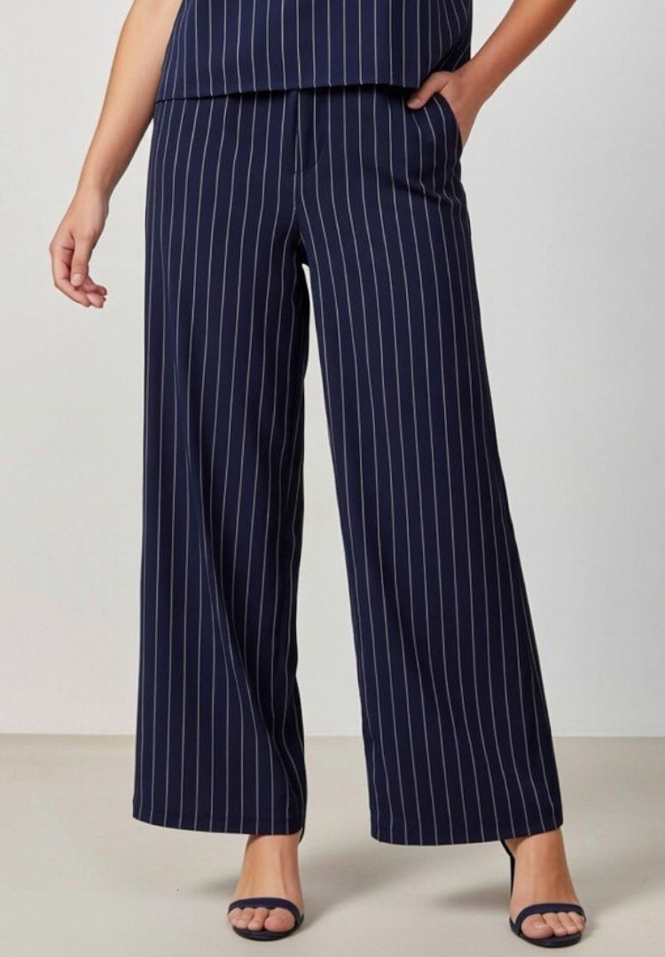 Pantalón Azul Marino A Rayas Enpose