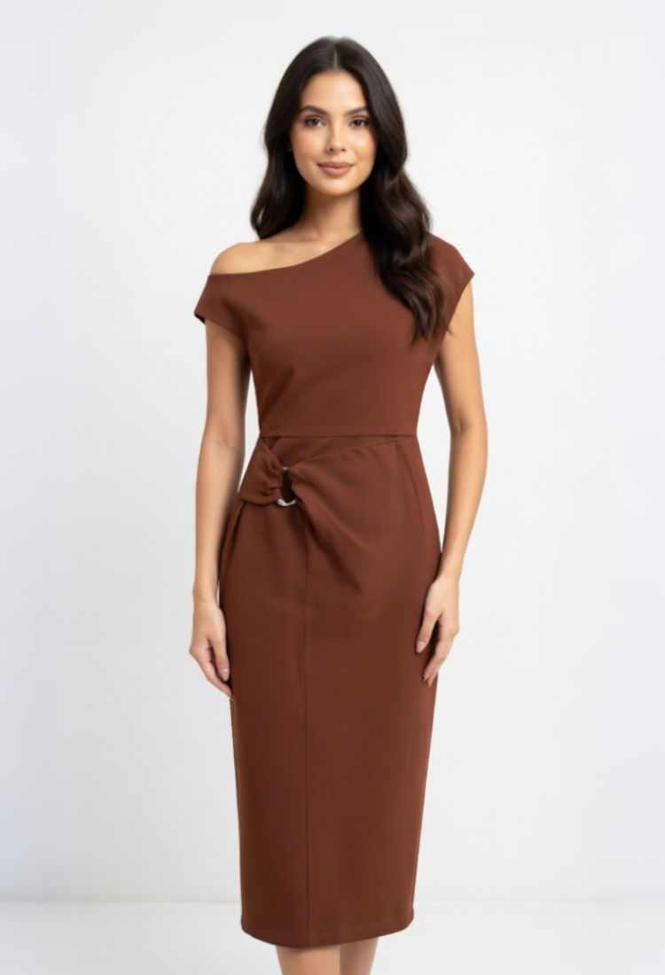 Vestido Asimetrico Off Shoulder