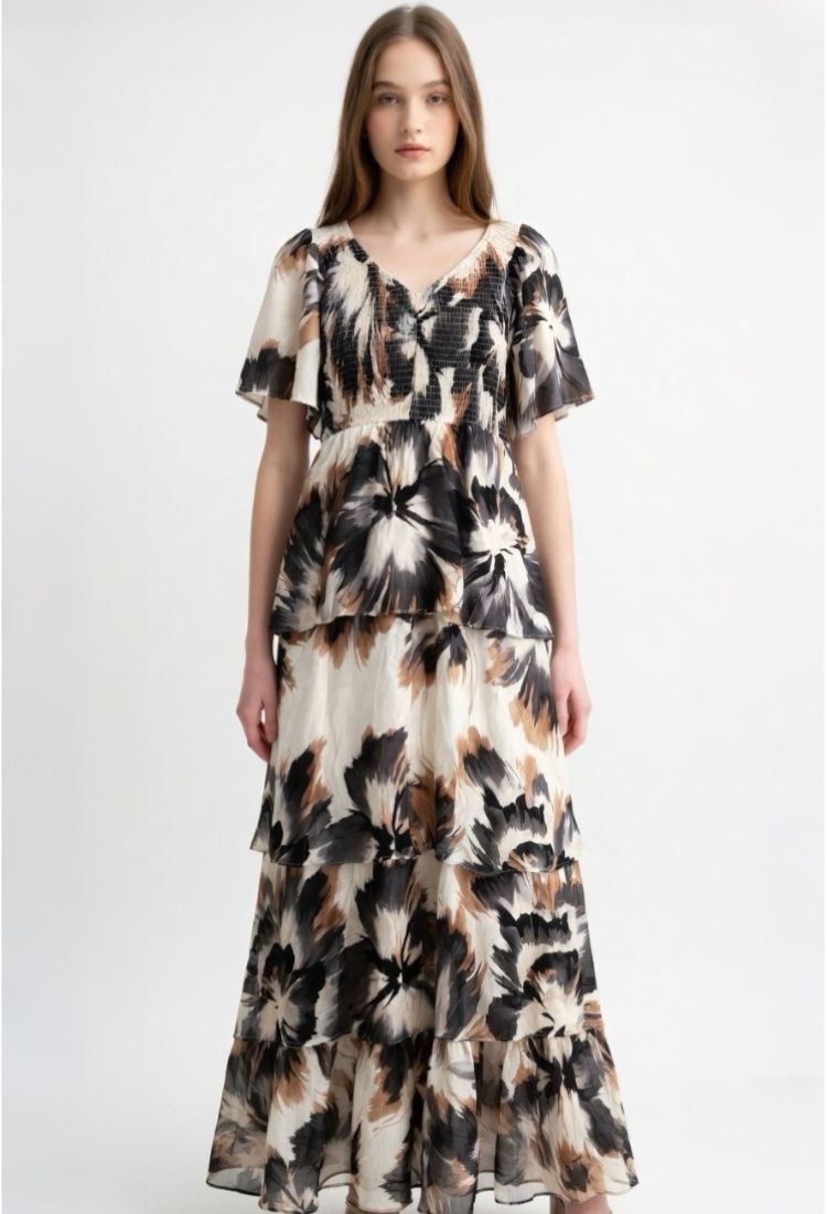 Vestido Estampado Tierra