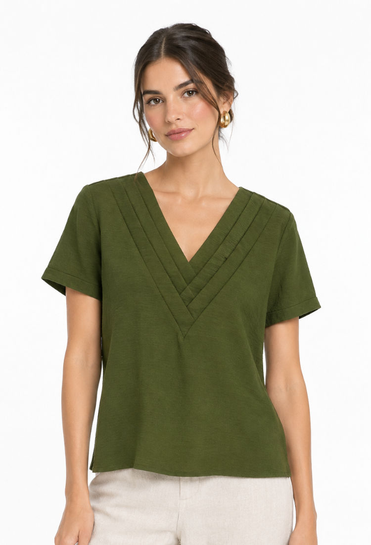 Blusa Triple Tablón Verde
